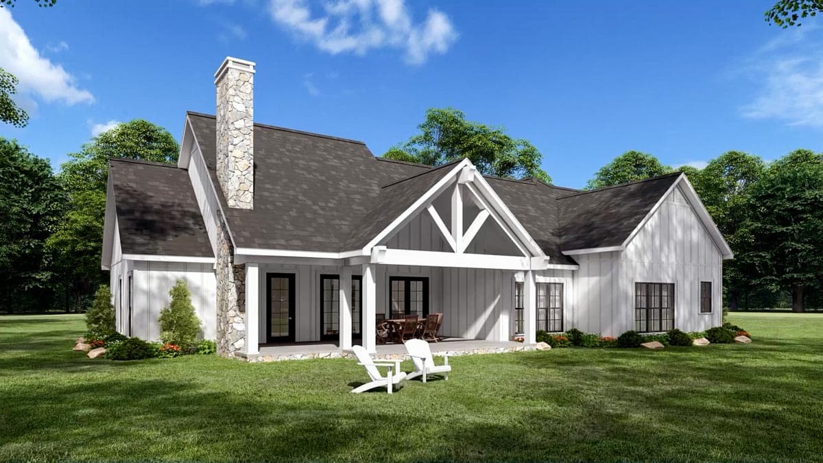 Plan 70646MK: Stone-Accented Farmhouse Plan with Bonus Room Over Garage - 2073 Sq Ft - Image #6 - Country, Craftsman, Farmhouse, Modern Farmhouse, New American