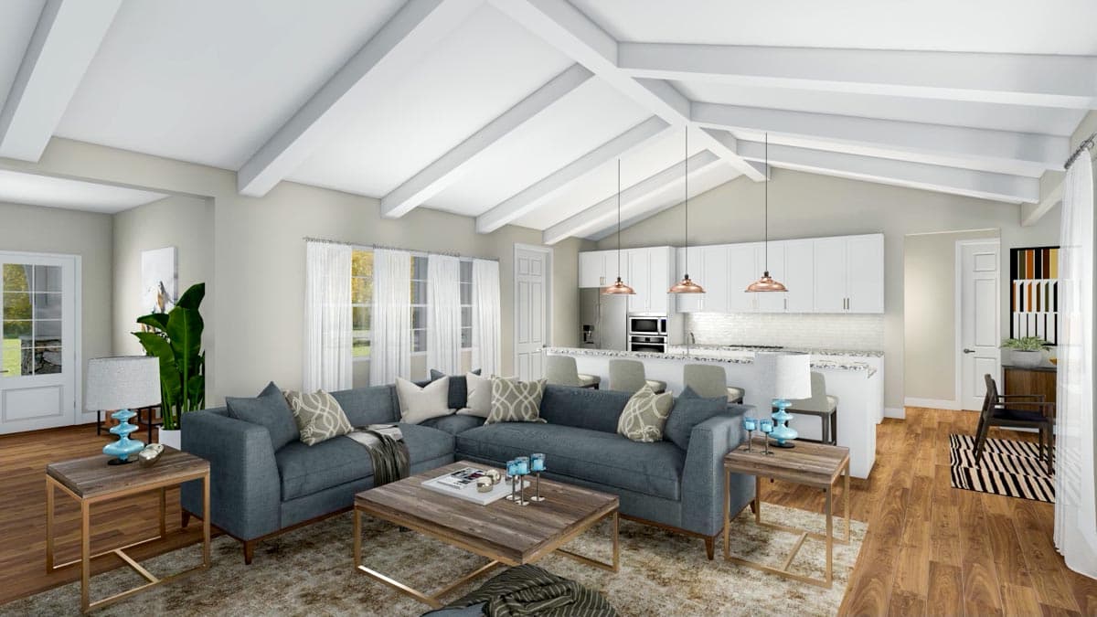 Plan 70646MK: Stone-Accented Farmhouse Plan with Bonus Room Over Garage - 2073 Sq Ft - Image #9 - Country, Craftsman, Farmhouse, Modern Farmhouse, New American