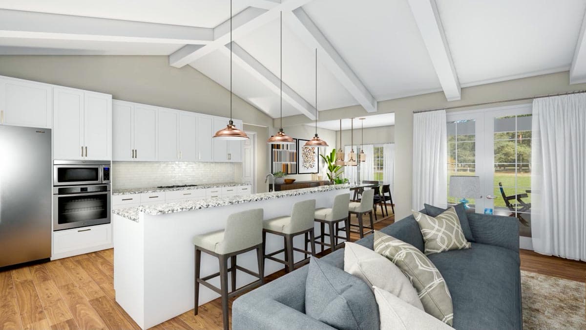 Plan 70646MK: Stone-Accented Farmhouse Plan with Bonus Room Over Garage - 2073 Sq Ft - Image #11 - Country, Craftsman, Farmhouse, Modern Farmhouse, New American