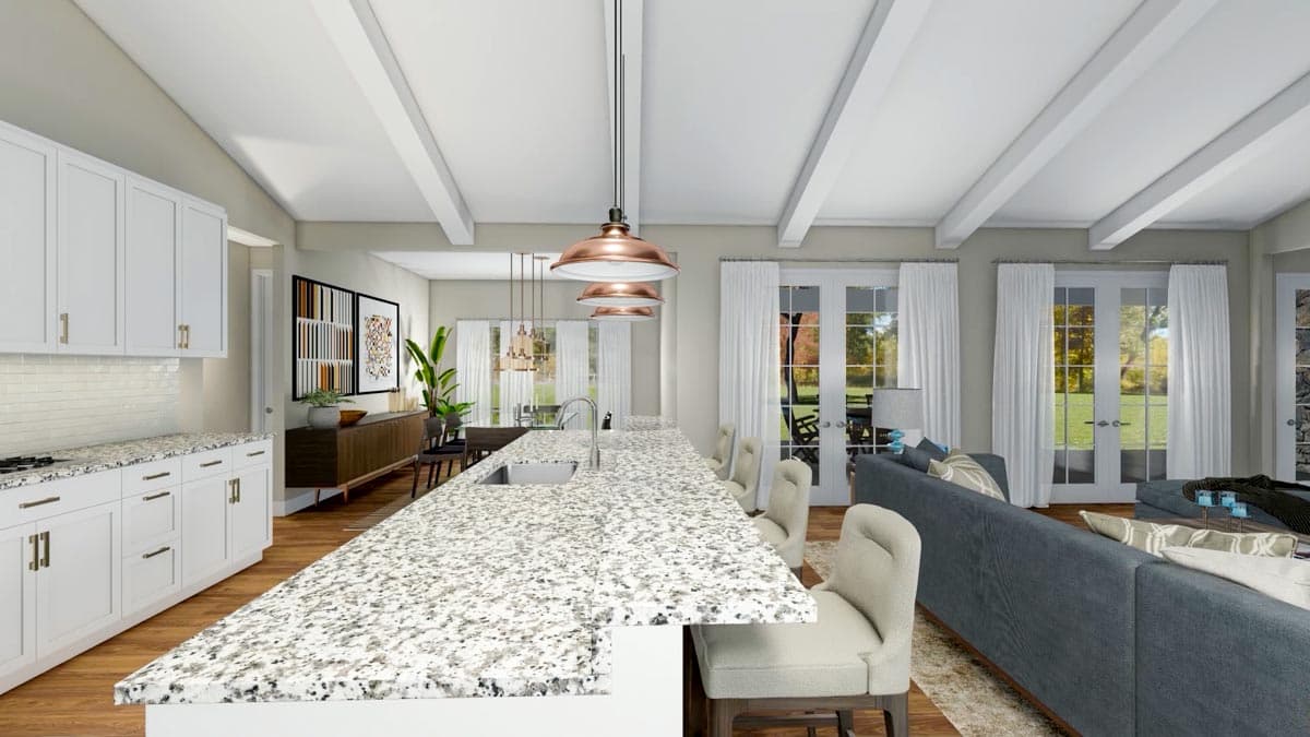 Plan 70646MK: Stone-Accented Farmhouse Plan with Bonus Room Over Garage - 2073 Sq Ft - Image #12 - Country, Craftsman, Farmhouse, Modern Farmhouse, New American