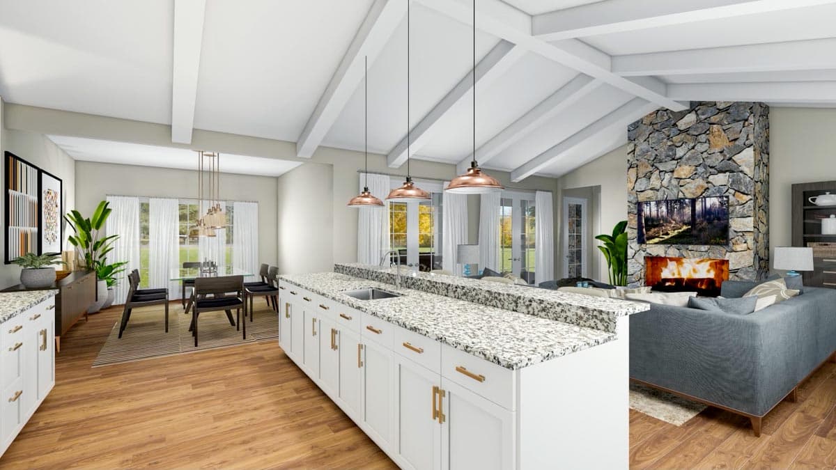 Plan 70646MK: Stone-Accented Farmhouse Plan with Bonus Room Over Garage - 2073 Sq Ft - Image #13 - Country, Craftsman, Farmhouse, Modern Farmhouse, New American