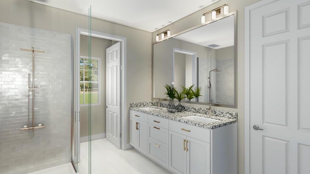 Plan 70646MK: Stone-Accented Farmhouse Plan with Bonus Room Over Garage - 2073 Sq Ft - Image #20 - Country, Craftsman, Farmhouse, Modern Farmhouse, New American