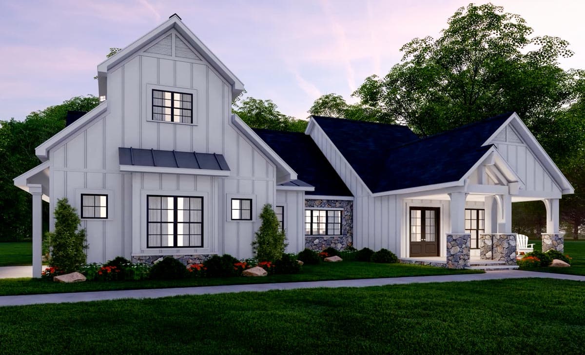 Plan 70646MK: Stone-Accented Farmhouse Plan with Bonus Room Over Garage - 2073 Sq Ft - Image #22 - Country, Craftsman, Farmhouse, Modern Farmhouse, New American