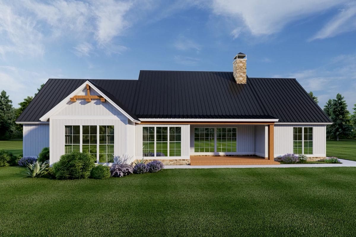 Plan 70647MK: One-Story Farmhouse Plan with Vaulted Great Room and Master Suite - 1897 Sq Ft - Image #4 - Country, Craftsman, Modern Farmhouse, New American, Rustic