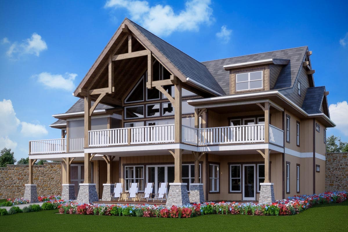 Plan 92387MX: Country Craftsman Lake House Plan with Upstairs Home Theater - 3912 Sq Ft - Image #10 - Cottage, Country, Craftsman, Modern Farmhouse, Mountain, New American, Northwest, Rustic, Vacation