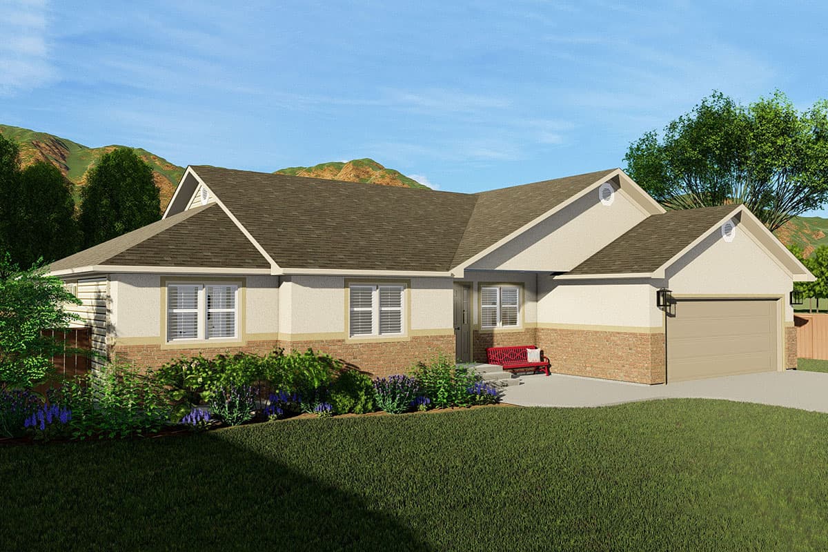 Plan 61351UT: Traditional Ranch Home Plan with Optional Finished Basement - Image #8 - Ranch, Traditional