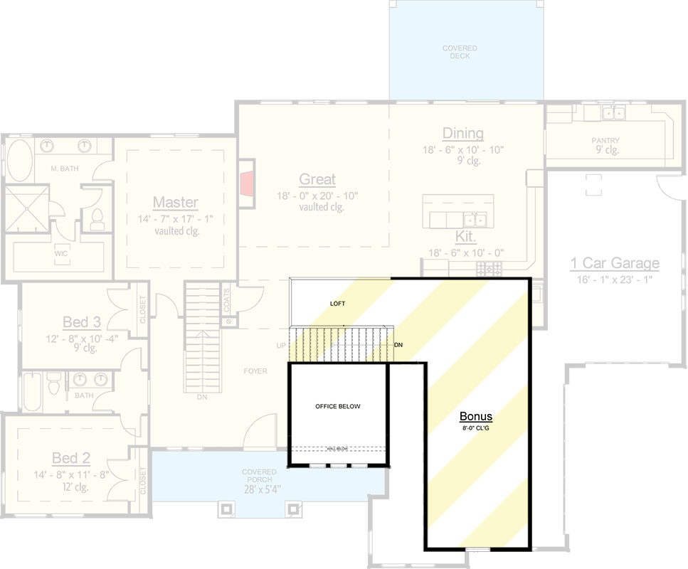 Plan 910074WHD: Exclusive One-Story House Plan with Modern Farmhouse Exterior - Floor Plan - Bonus Level - Modern Farmhouse, New American, Northwest