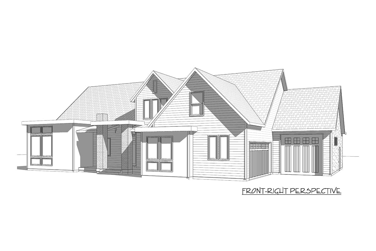 Plan 910074WHD: Exclusive One-Story House Plan with Modern Farmhouse Exterior - Image #6 - Modern Farmhouse, New American, Northwest