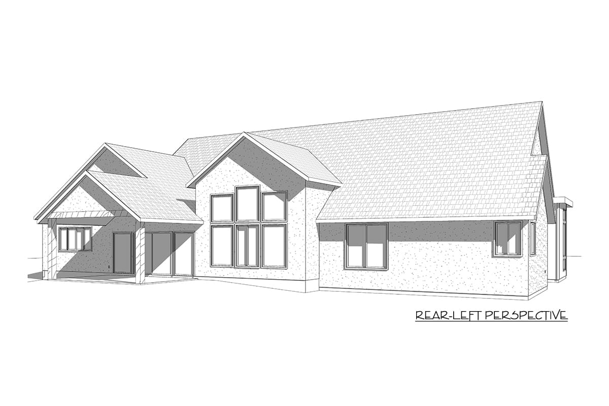 Plan 910074WHD: Exclusive One-Story House Plan with Modern Farmhouse Exterior - Image #4 - Modern Farmhouse, New American, Northwest