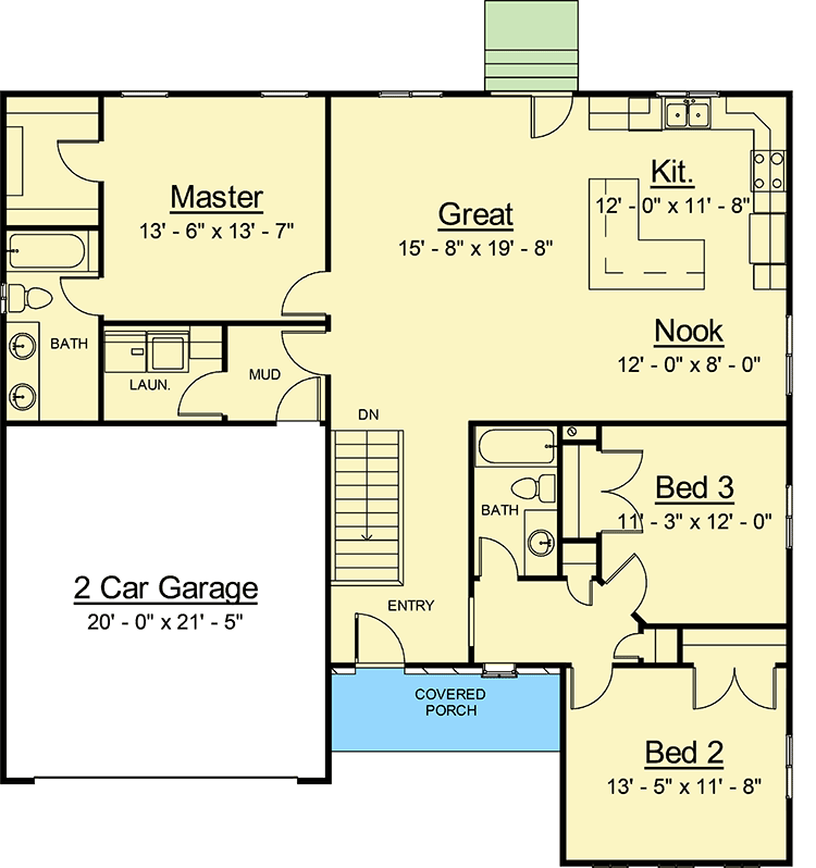 Plan 910063WHD: Exclusive Southwest House Plan with Stone Accents - Floor Plan - Main Level - Southwest