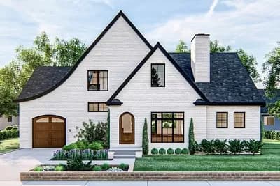 3-Bed French Country Cottage with Brick Exterior