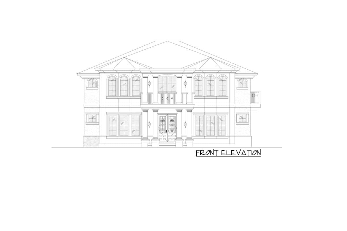 Plan 666084RAF: Spacious Mediterranean Home Plan with Apartment above 3-Car Garage - Image #4 - European, Mediterranean