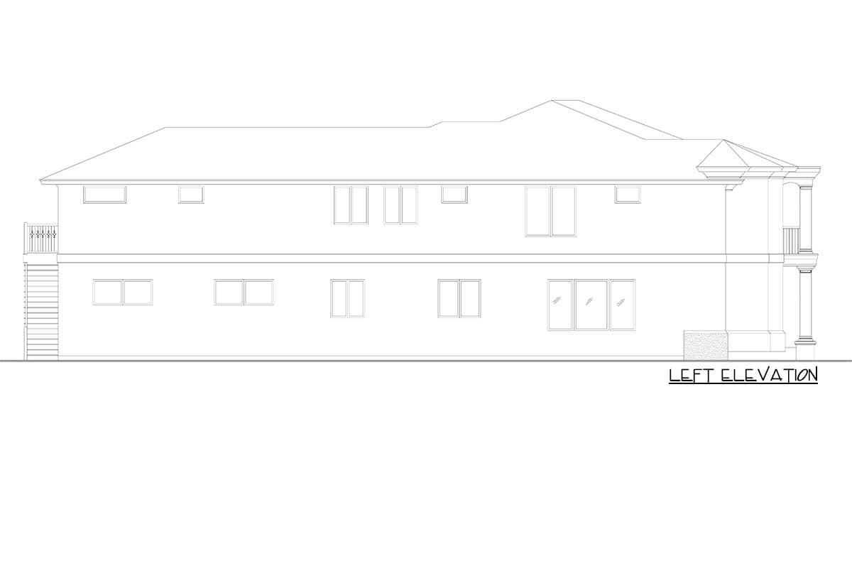 Plan 666084RAF: Spacious Mediterranean Home Plan with Apartment above 3-Car Garage - Image #5 - European, Mediterranean