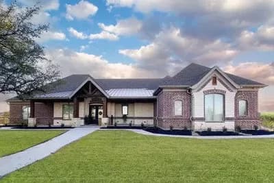 Split-Bedroom House Plan with Open and Beamed Family Room - 3500 Sq Ft