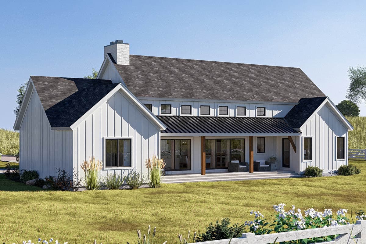 Plan 62834DJ: Modern Farmhouse Plan with Bonus and Lower Level Expansion - Image #5 - Craftsman, Farmhouse, Modern Farmhouse, New American