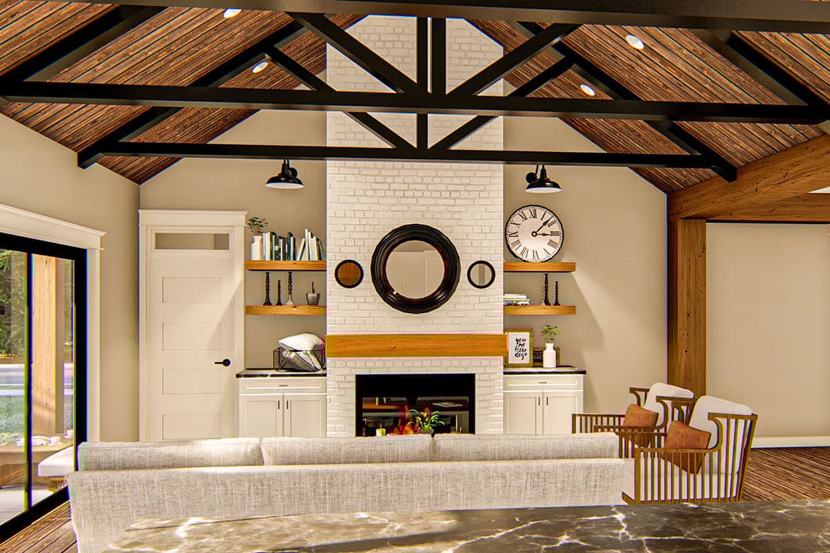 Plan 62835DJ: 4-Bed New American House Plan with Wood Beam Accents - 2309 Sq Ft - Image #9 - Country, Farmhouse, New American, Southern