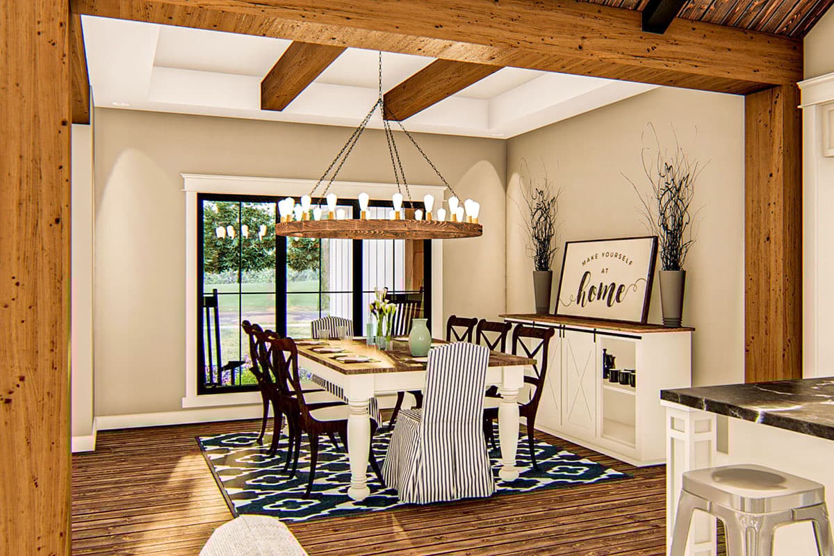 Plan 62835DJ: 4-Bed New American House Plan with Wood Beam Accents - 2309 Sq Ft - Image #10 - Country, Farmhouse, New American, Southern