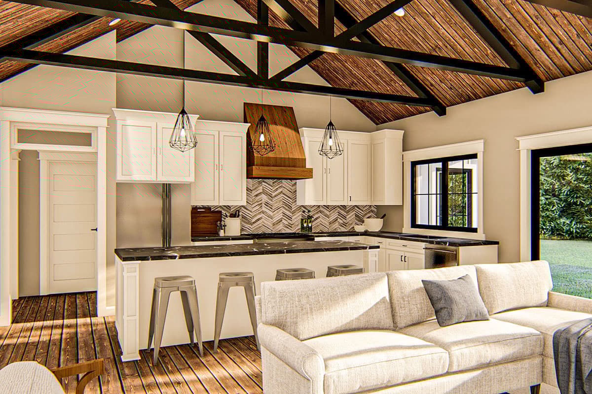 Plan 62835DJ: 4-Bed New American House Plan with Wood Beam Accents - 2309 Sq Ft - Image #11 - Country, Farmhouse, New American, Southern