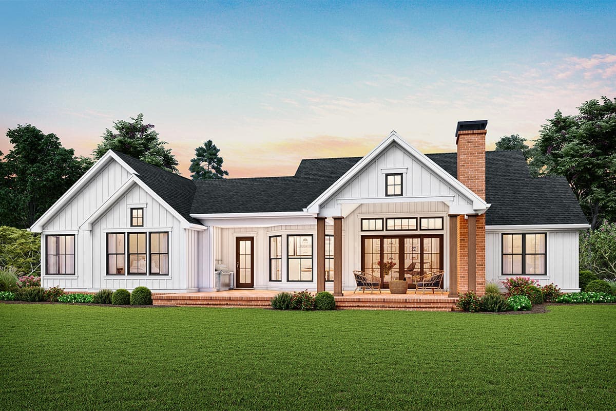 Plan 69755AM: Modern Farmhouse Plan with Vaulted Great Room and Outdoor Living Area - 2460 Sq Ft - Image #6 - Country, Farmhouse, Modern Farmhouse, New American
