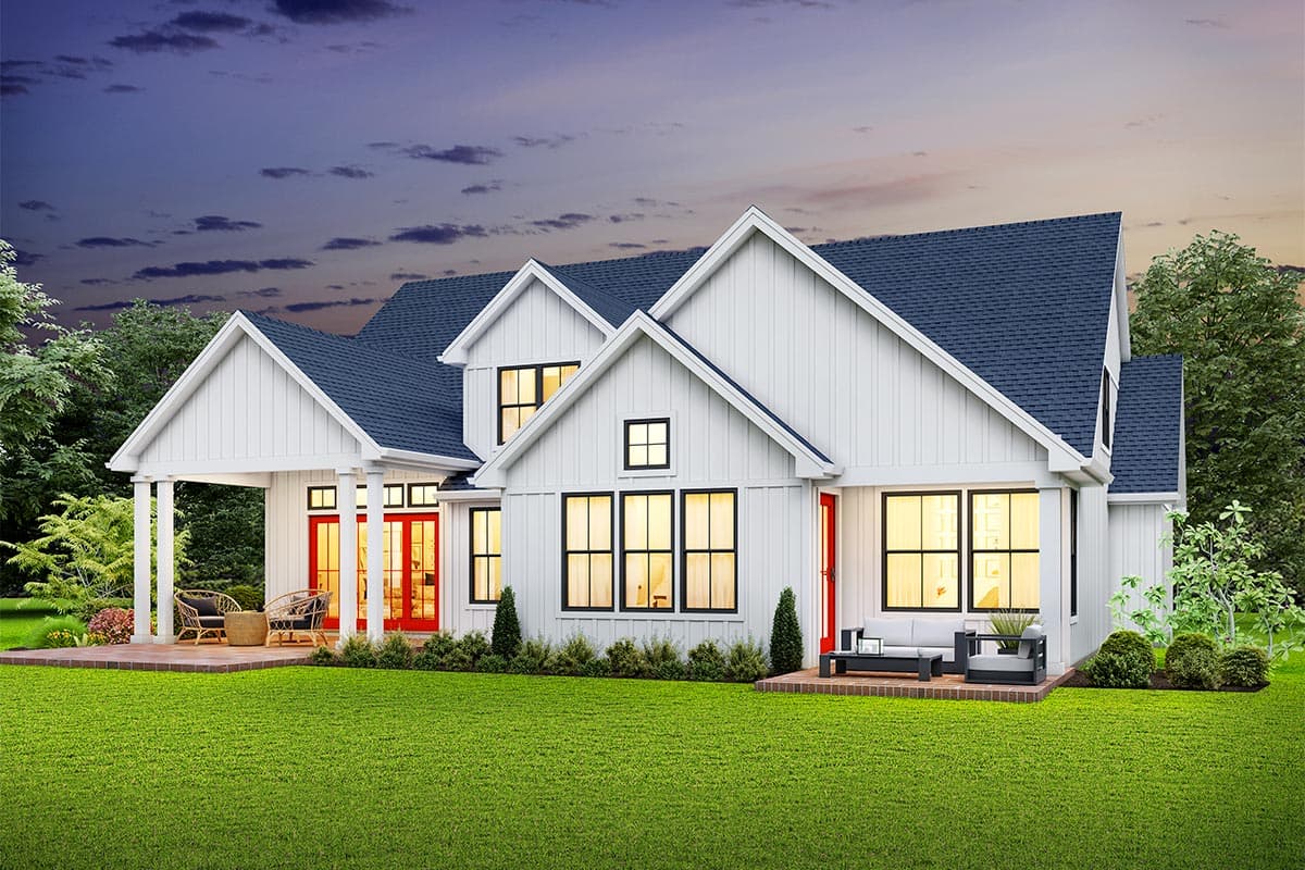 Plan 69756AM: 4-Bed New American House Plan with First Floor Master Suite - 2944 Sq Ft - Image #5 - Country, Craftsman, New American, Northwest