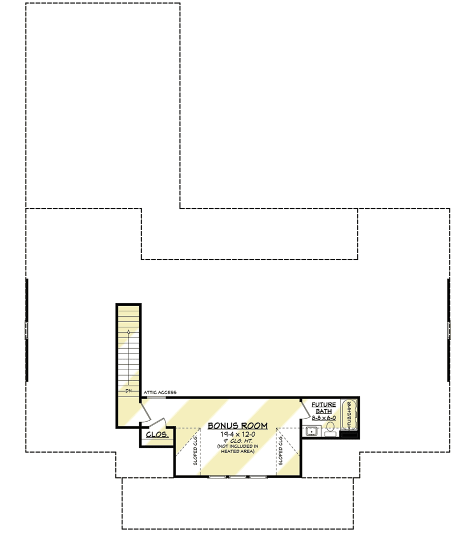Plan 51824HZ: Sophisticated 4-Bedroom Modern Farmhouse Plan - 2390 Sq Ft - Floor Plan - Bonus - Country, Farmhouse, Modern Farmhouse