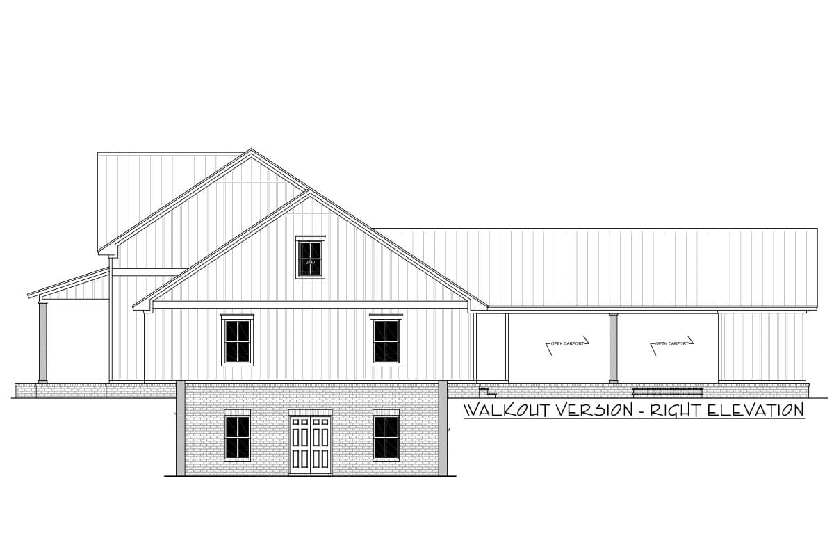 Plan 51824HZ: Sophisticated 4-Bedroom Modern Farmhouse Plan - 2390 Sq Ft - Image #16 - Country, Farmhouse, Modern Farmhouse