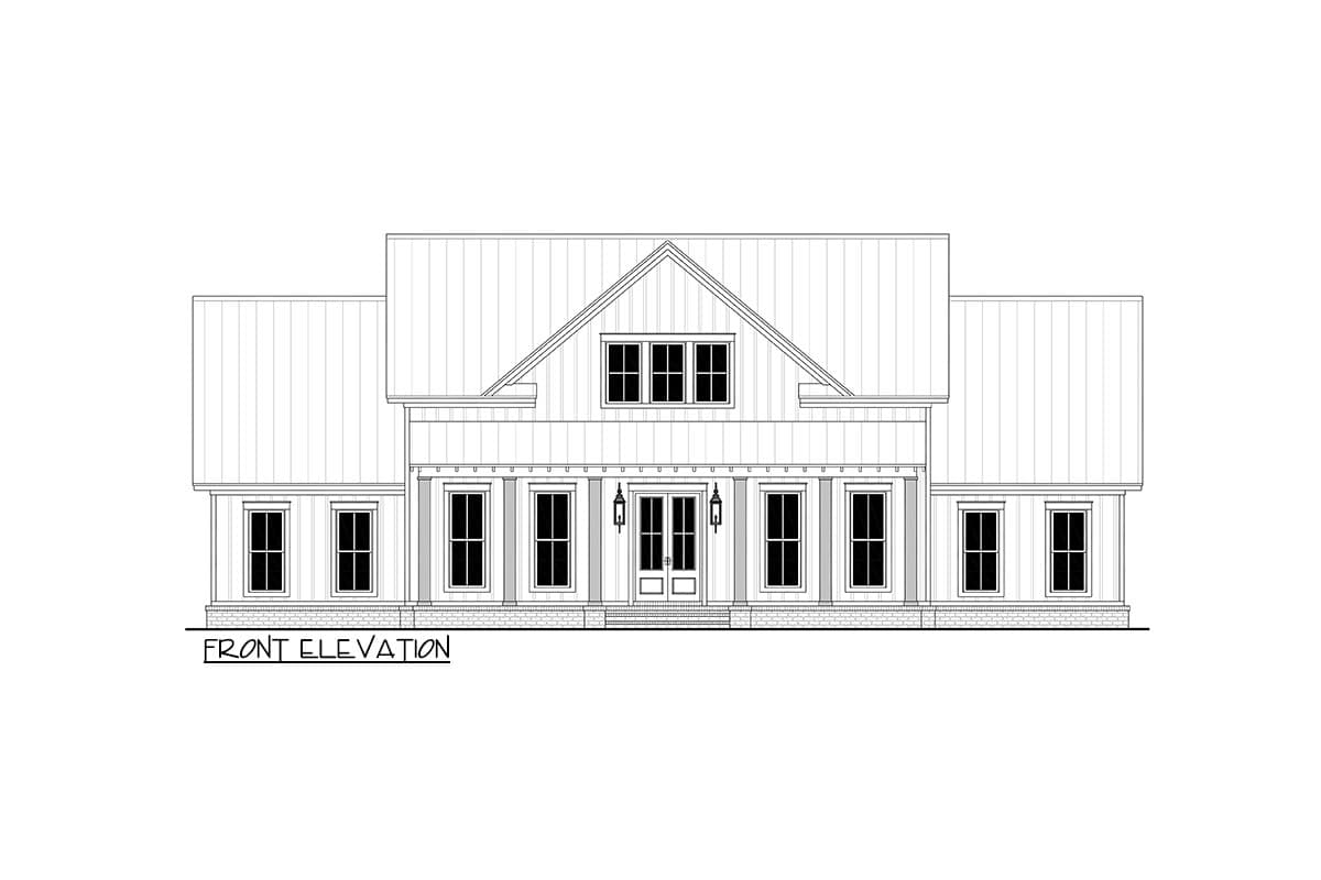 Plan 51824HZ: Sophisticated 4-Bedroom Modern Farmhouse Plan - 2390 Sq Ft - Image #12 - Country, Farmhouse, Modern Farmhouse