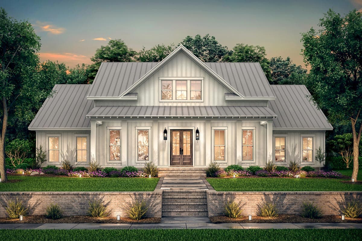 Plan 51824HZ: Sophisticated 4-Bedroom Modern Farmhouse Plan - 2390 Sq Ft - Image #7 - Country, Farmhouse, Modern Farmhouse