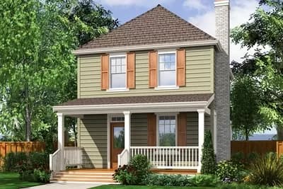 Modest 3-Bed House Plan with a Hip Roof - 1490 Sq Ft
