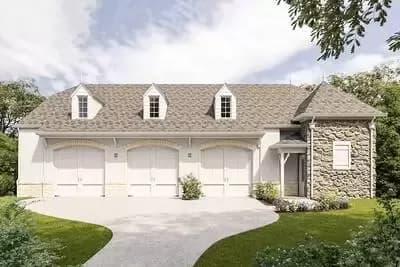 5-Car Garage with Attached Office - 2362 Sq Ft Garage - 462 Sq Ft Office