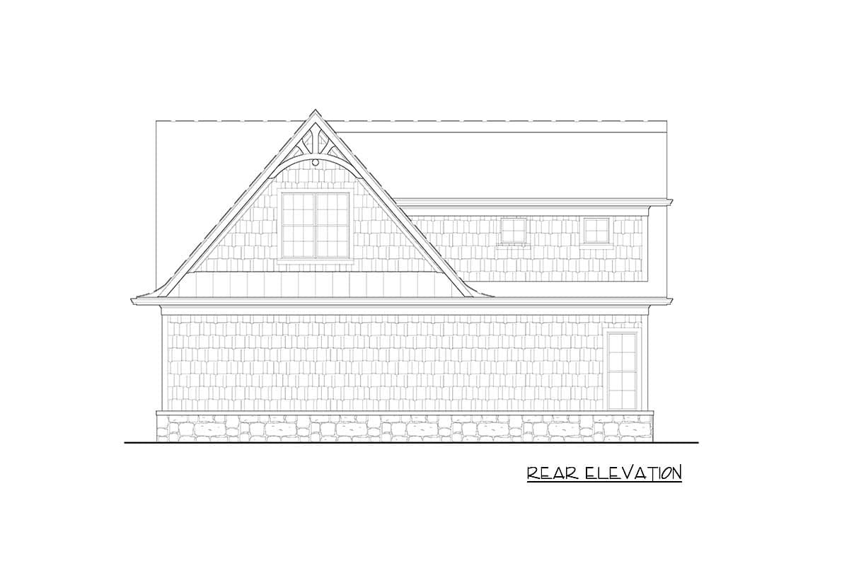 Plan 25691GE: 3-Car Garage with Vestibule with Half Bath and Storage Above - 1033 Sq Ft - Image #11 - Craftsman