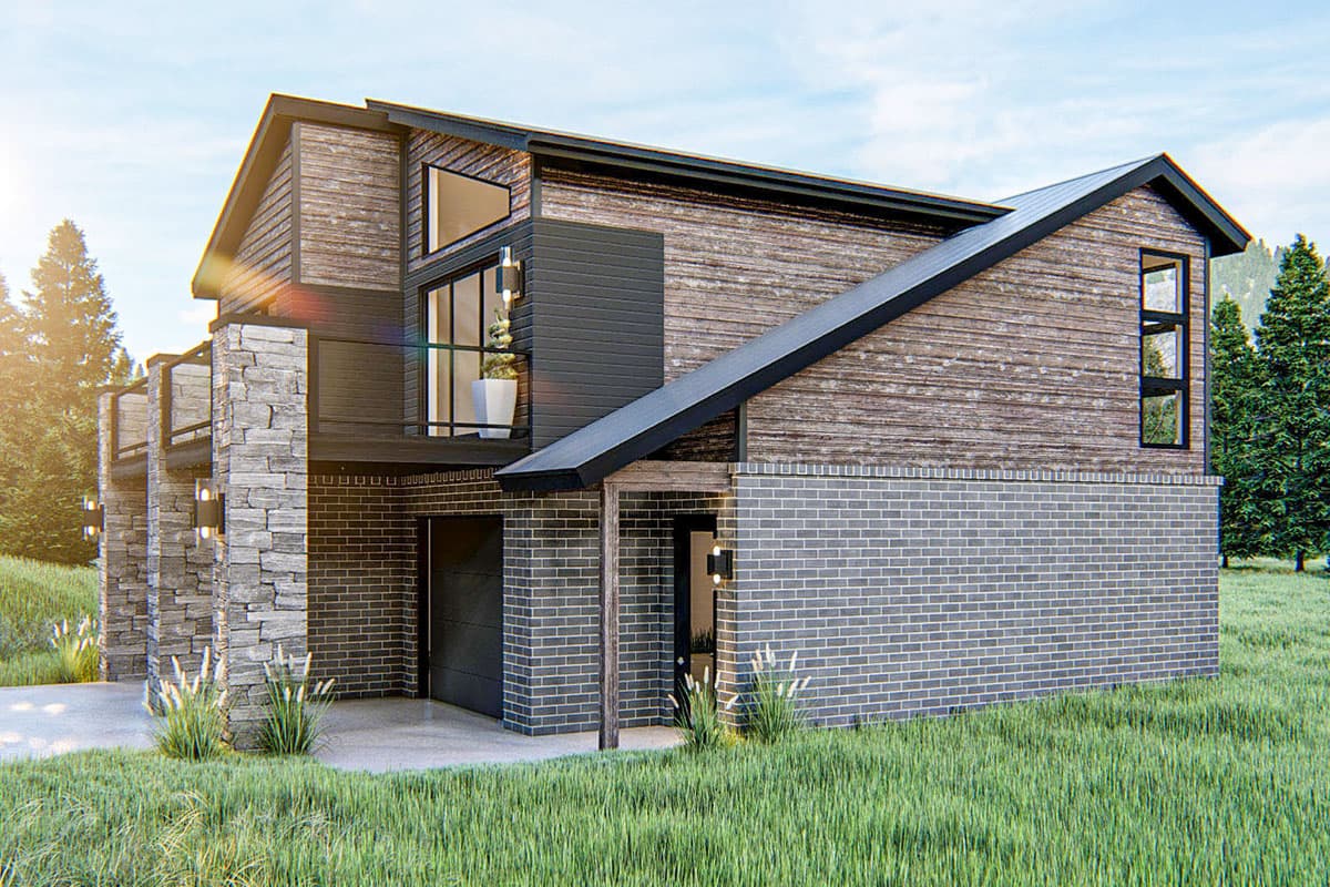 Plan 62836DJ: Modern Mountain 2-Bed Carriage House Plan - Image #5 - Carriage, Mid Century Modern, Modern, Mountain, Northwest