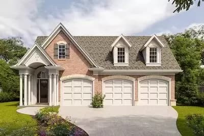 Country Carriage House Plan with Catering Kitchen
