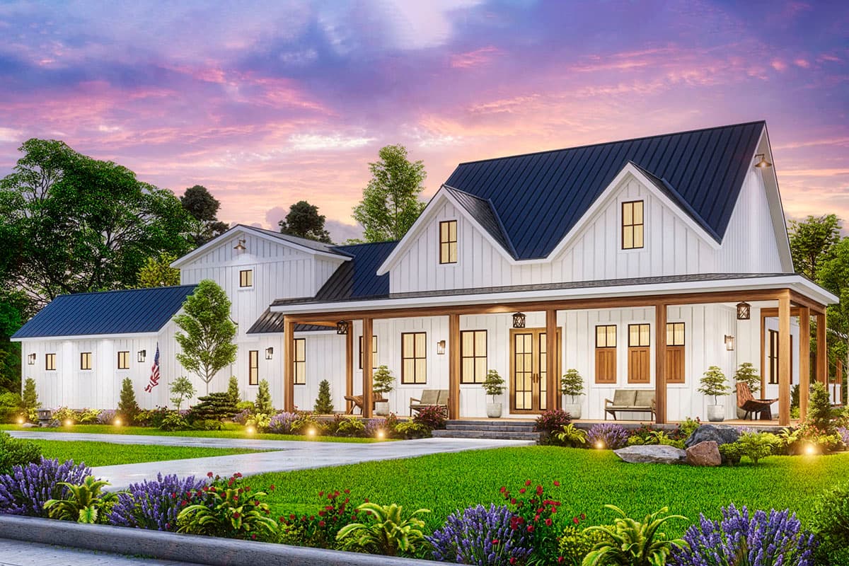 Plan 25693GE: New American House Plan with 3-Car Garage and a Vaulted Bonus Room - Image #8 - Country, Farmhouse, Modern Farmhouse