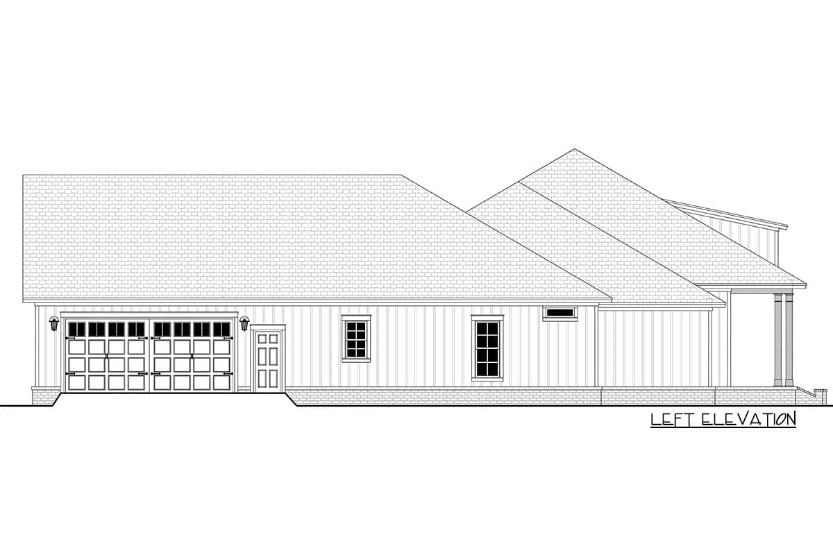 Plan 51825HZ: 3-Bed New American House Plan with Bonus Room with Full Bath - Image #5 - Country, Craftsman, Farmhouse, New American, Southern, Traditional