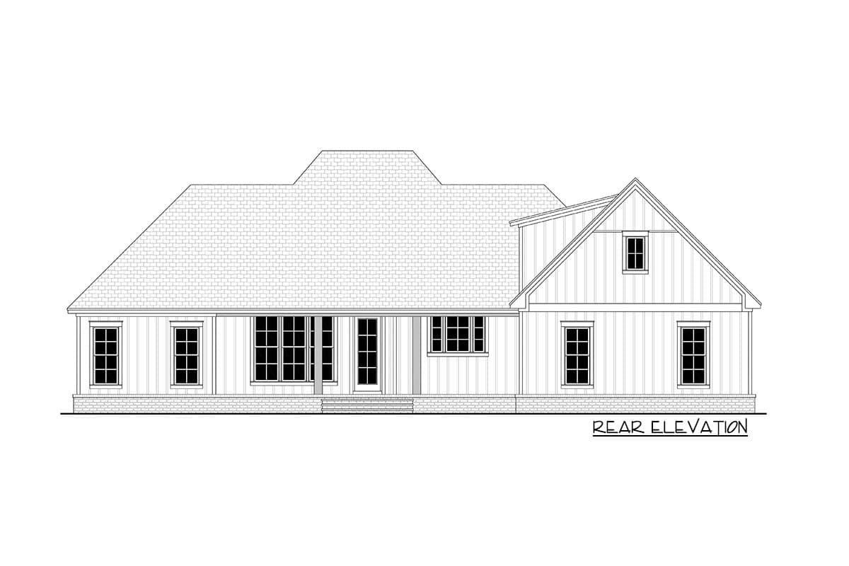 Plan 51825HZ: 3-Bed New American House Plan with Bonus Room with Full Bath - Image #6 - Country, Craftsman, Farmhouse, New American, Southern, Traditional