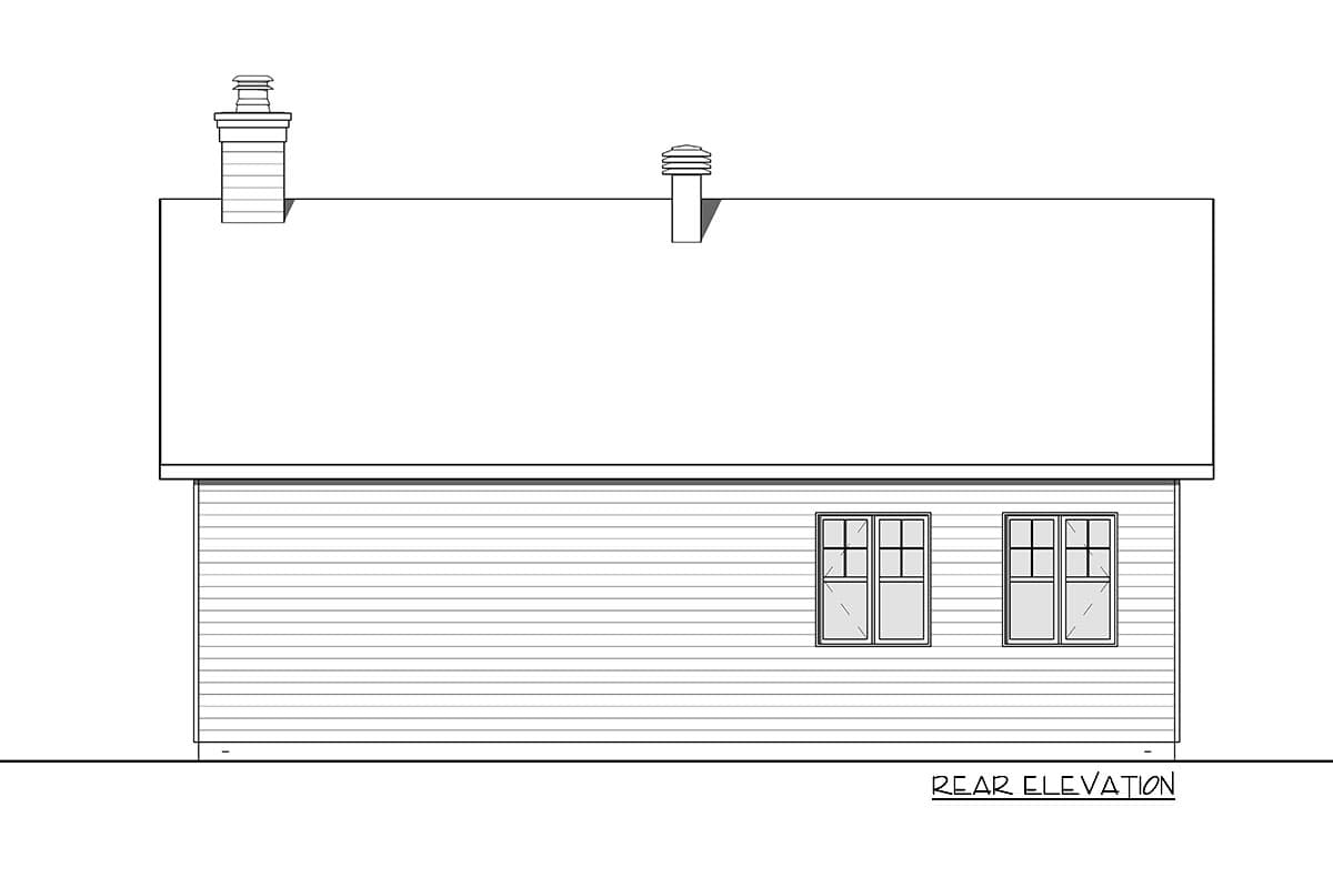 Plan 22568DR: Detached 1-Car Garage with Bonus Room - Image #6 - Carriage