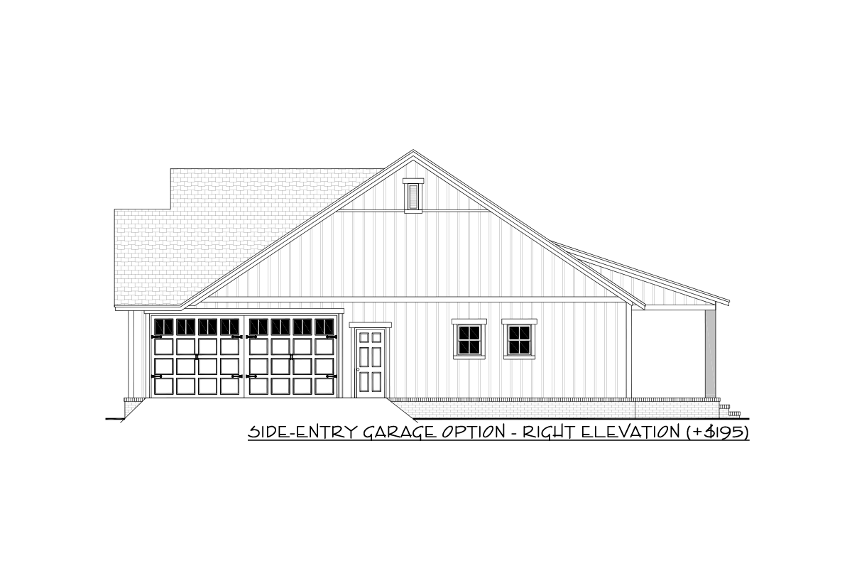 Plan 51826HZ: Modest-Sized Three-Bed Farmhouse Plan - 1521 Sq Ft - Image #10 - Cottage, Country, Modern Farmhouse, New American