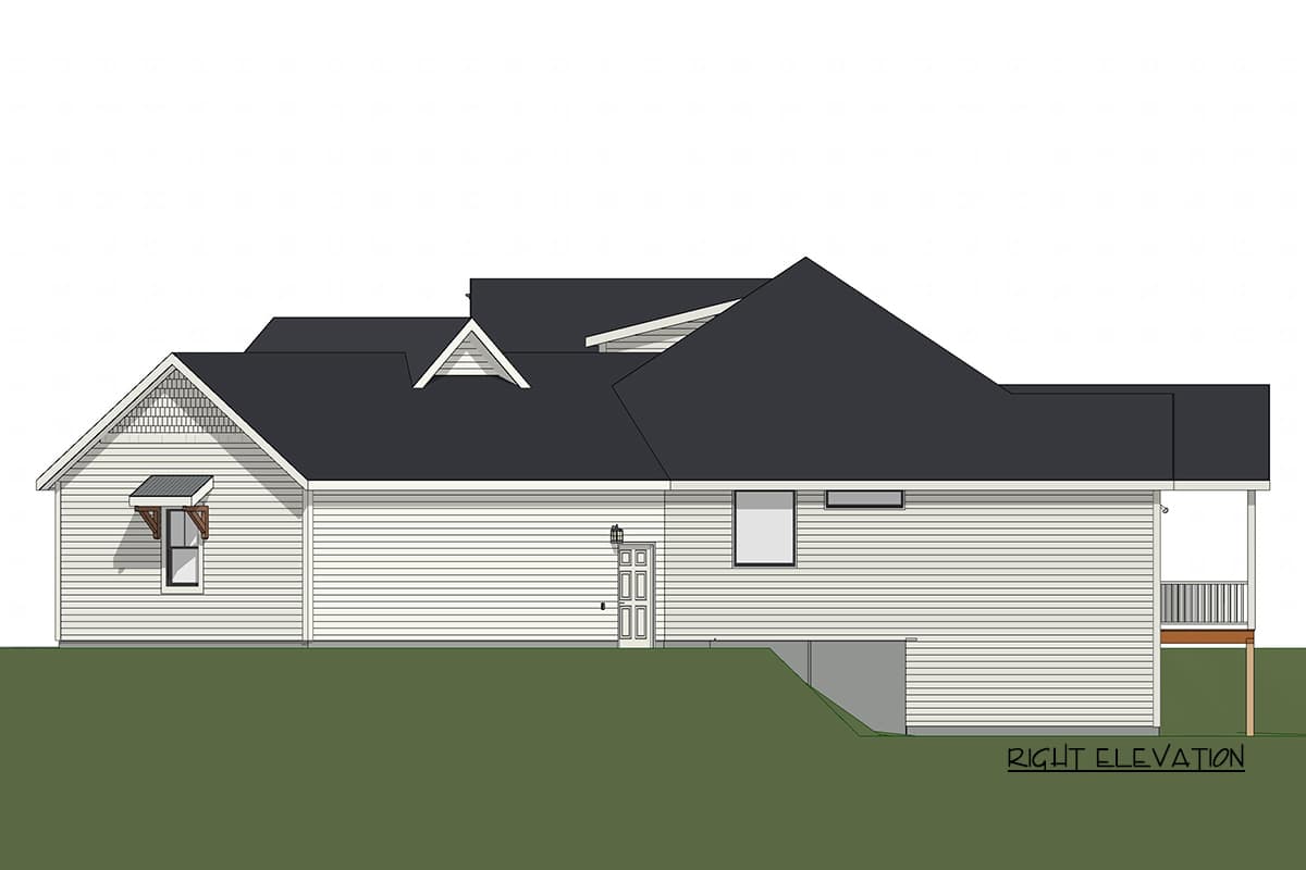 Plan 149001AND: Exclusive 3-Bed House Plan with Split Bedrooms - 1902 Sq Ft - Image #7 - Country, Craftsman, New American