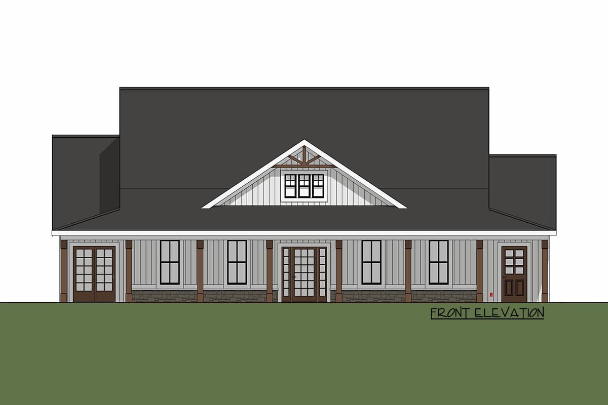 Plan 149004AND: Exclusive Ranch Home Plan with Wrap-Around Porch - Image #5 - Country, Farmhouse, Southern