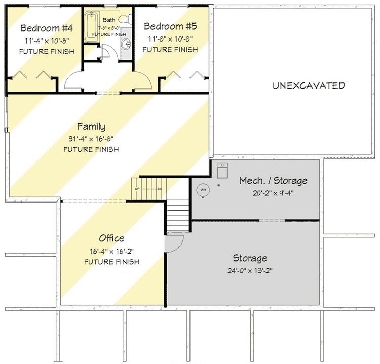Plan 149004AND: Exclusive Ranch Home Plan with Wrap-Around Porch - Floor Plan - Optional Lower Level - Country, Farmhouse, Southern