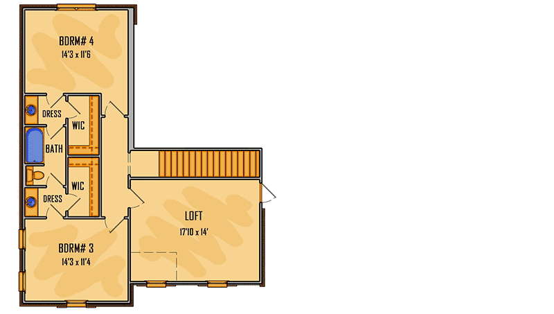 Plan 510136WDY: Exclusive Southern Home Plan with Private Master Bedroom - Floor Plan - 2nd Floor - Acadian, French Country, Louisiana-Style, Southern