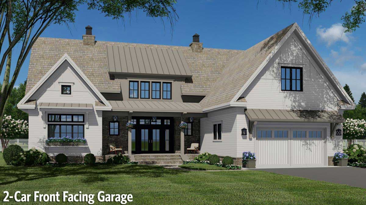 Plan 14685RK: New American House Plan with Prep Kitchen and Two Laundry Rooms - 3319 Sq Ft - Image #5 - Country, Modern Farmhouse, New American