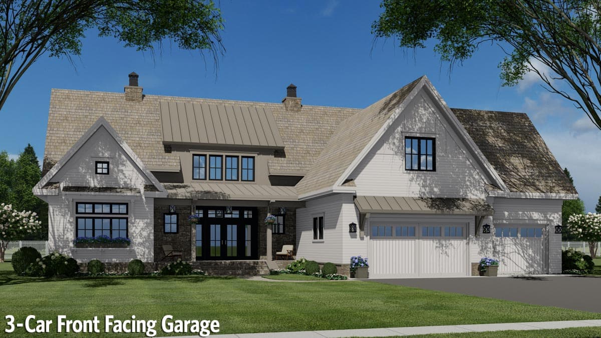 Plan 14685RK: New American House Plan with Prep Kitchen and Two Laundry Rooms - 3319 Sq Ft - Image #6 - Country, Modern Farmhouse, New American