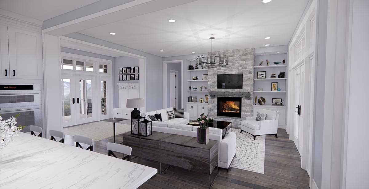 Plan 14685RK: New American House Plan with Prep Kitchen and Two Laundry Rooms - 3319 Sq Ft - Image #16 - Country, Modern Farmhouse, New American