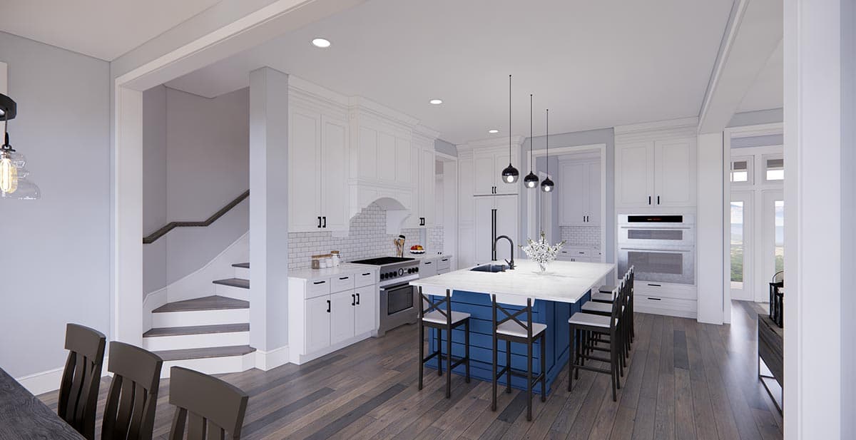 Plan 14685RK: New American House Plan with Prep Kitchen and Two Laundry Rooms - 3319 Sq Ft - Image #17 - Country, Modern Farmhouse, New American