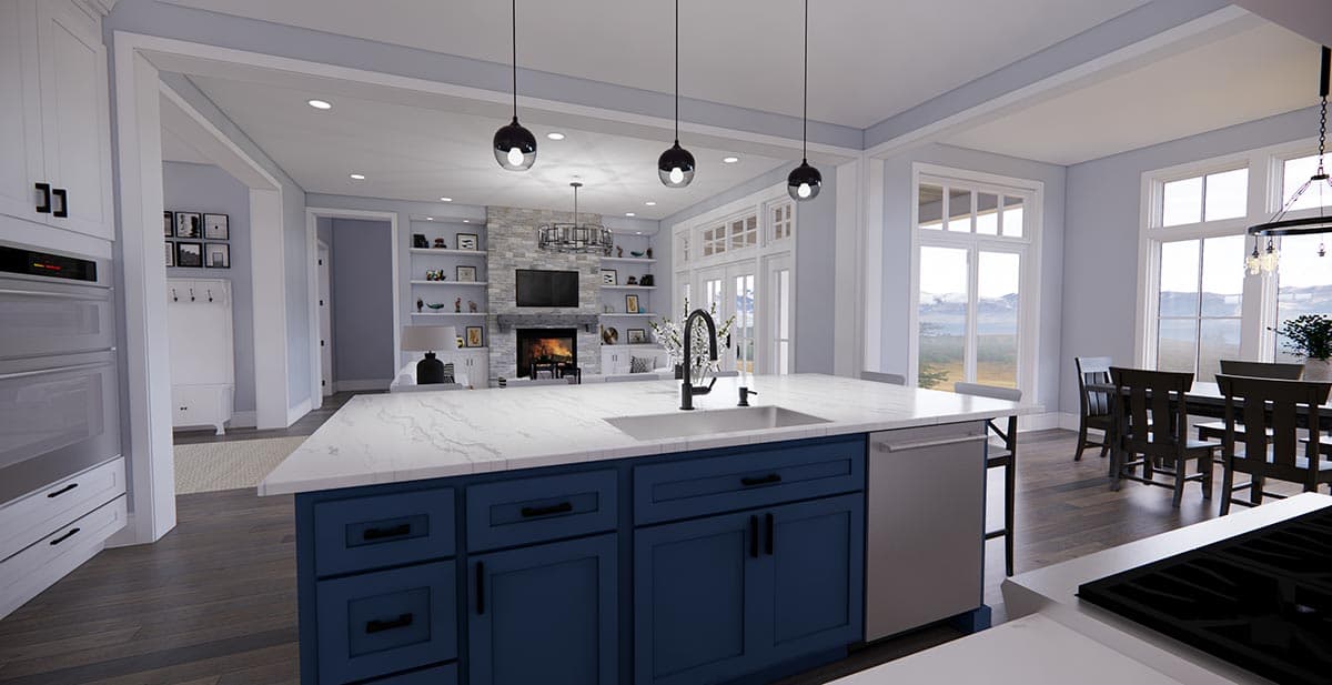 Plan 14685RK: New American House Plan with Prep Kitchen and Two Laundry Rooms - 3319 Sq Ft - Image #32 - Country, Modern Farmhouse, New American
