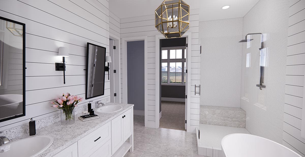 Plan 14685RK: New American House Plan with Prep Kitchen and Two Laundry Rooms - 3319 Sq Ft - Image #36 - Country, Modern Farmhouse, New American