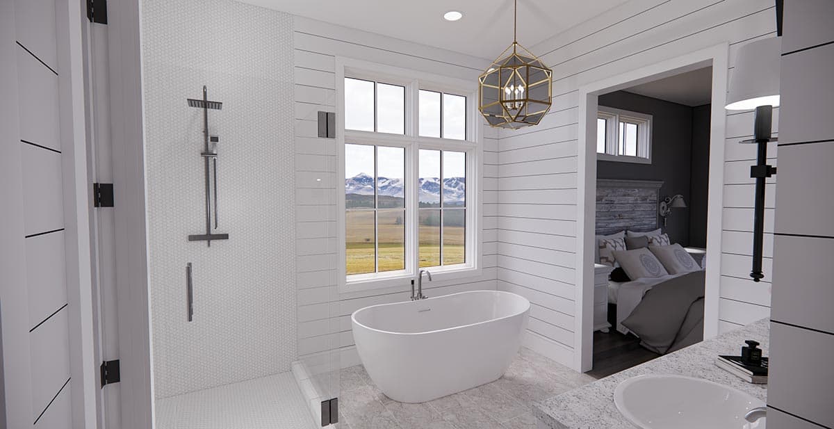 Plan 14685RK: New American House Plan with Prep Kitchen and Two Laundry Rooms - 3319 Sq Ft - Image #41 - Country, Modern Farmhouse, New American