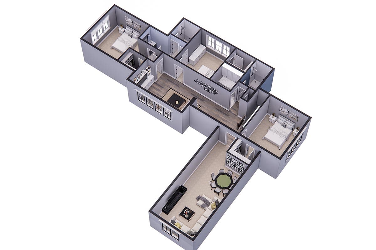 Plan 14685RK: New American House Plan with Prep Kitchen and Two Laundry Rooms - 3319 Sq Ft - Image #67 - Country, Modern Farmhouse, New American